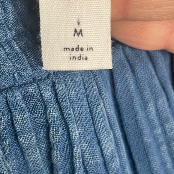 Daily Practice The Aster Pants Gauzy Wide Leg Pants in Sun Drenched Blue M - Picture 11 of 15